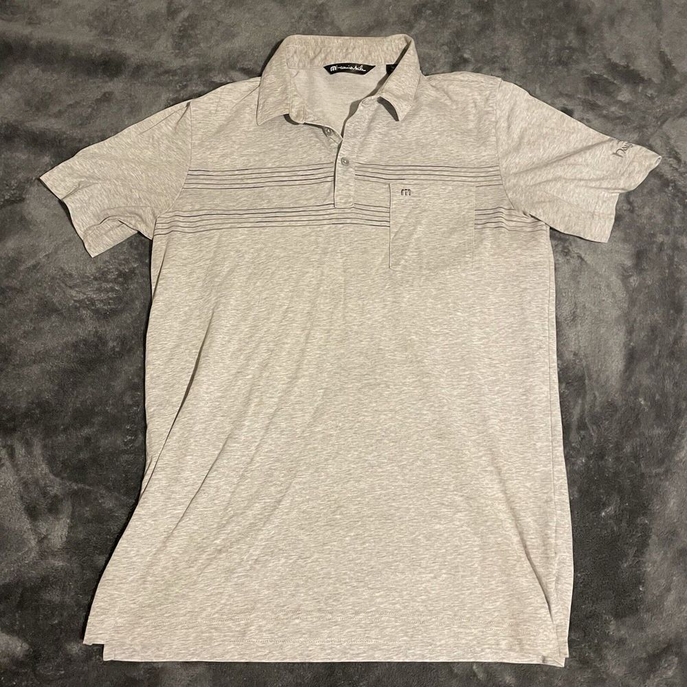 Travis Mathew x Haymaker Steamboat‎ Polo M Shirt Gray Performance Golf Club Logo